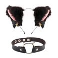 thumbnail image 1 of Diadema Con Orejas De Gato Peludas De Felpa Para Halloween Y Gargantilla De Corazón, Conjunto De Collar Con Campana, Accesorios De Cosplay Para Fiesta De Halloween matsuzay AP007137-04, 1 of 3