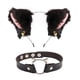 thumbnail image 1 of Diadema Con Orejas De Gato Peludas De Felpa Para Halloween Y Gargantilla De Corazón, Conjunto De Collar Con Campana, Accesorios De Cosplay Para Fiesta De Halloween Scienceny AP007137-04, 1 of 3