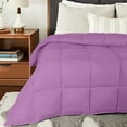 thumbnail image 2 of EASYCOT Luxurious Feather Down Alternative Comforter, Hotel Collection Duvet Insert Comforter for All Season,100% Soft Egyptian Cotton Shell with Corner Tabs 300 GSM Purple , Twin, 2 of 6