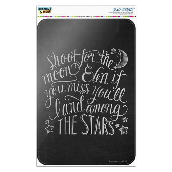 Shoot for the Moon Land Among Stars Home Business Office Sign