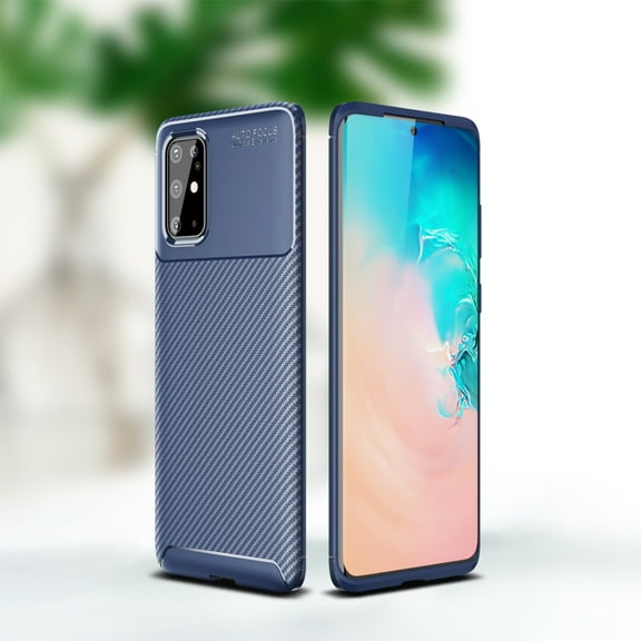 For Samsung Galaxy Note20 Ultra Carbon Fiber Texture Shockproof TPU Case