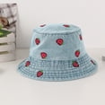 thumbnail image 7 of Vjnyvs Strawberry Print Bucket Hat - Cute Summer Beach Hat for Women Men, Sun Protection Wide Brim Fisherman Cap, 7 of 7