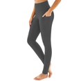 thumbnail image 2 of YFNNUP High Waisted Leggings for Women with Pockets, Comfortable Stretchy Yoga Pants Tummy Control Workout Leggings Dark Gray,S, 2 of 5