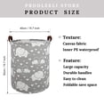 thumbnail image 2 of Laundry Hamper, Collapsible Laundry Basket Dorm, Baby Laundry Basket, Large Laundry Hamper Waterproof with Leather Handle for Dirty Clothes, Kids Toys, Bedroom, Bathroom, 2 of 7