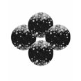 thumbnail image 7 of 15 Inch Round Placemats Set of 4, Black Christmas Snowflakes Non Slip Heat Insulation PP Table Mats, Xmas Winter Textured Washable Place Mats for Kitchen Dining Party Table Decor, 7 of 7