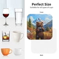 thumbnail image 7 of Bingfone Vintage Snowy Mountain Photography Bear Leather Drinks Coasters with Set of 6,Suitable for Home Kitchen,Coffee Cup Coasters Home Gift, 7 of 7