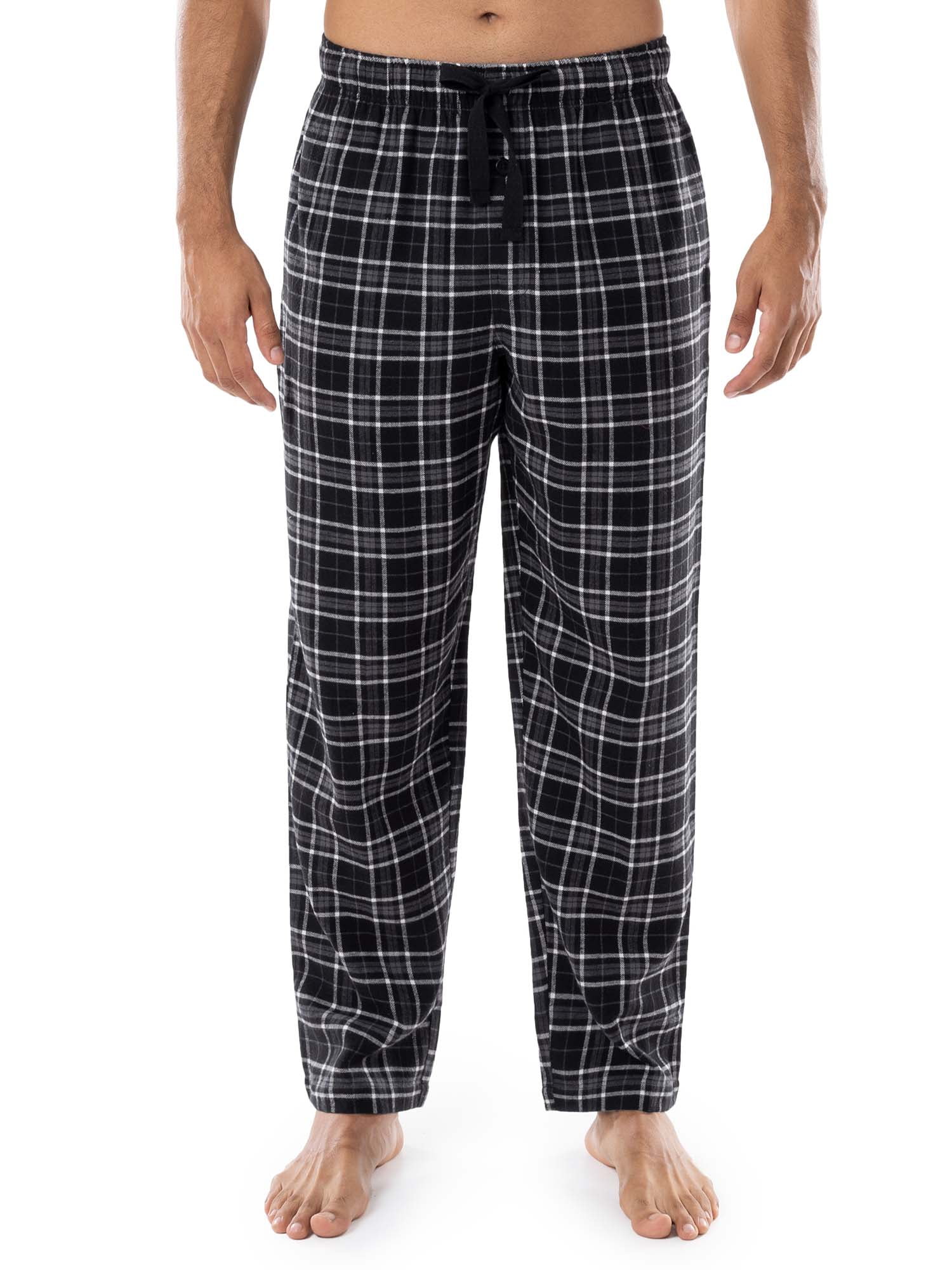 Men's Plaid Woven Flannel Sleep Pants, size S5XL