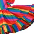 thumbnail image 4 of PENGXIANG Enfants Bébé Fille Arc-en-Ciel Robe Sans Manches Princesse Robe de Soirée Vêtements d'Été, 4 of 5
