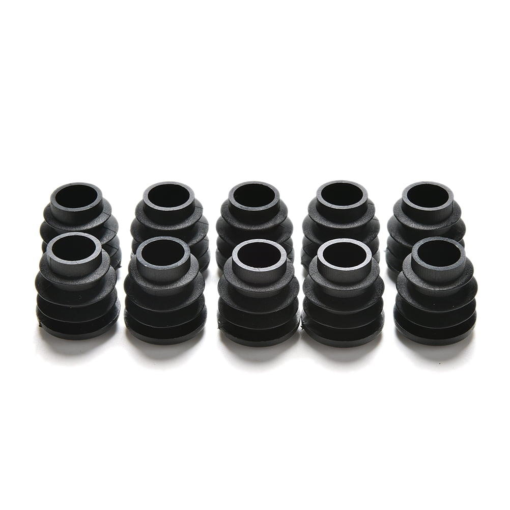 30mm Round End Caps Plastic Blanking Plugs Bungs Pipe Tube Inserts Black 