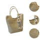 thumbnail image 2 of Bolso de hombro de paja para mujer, moderno y moderno bolso de compras para mujer Beige, 2 of 9