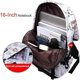 thumbnail image 4 of Backpack for teenage girls, middle school students, outdoor backpack with USB charging port, white, black., 4 of 5