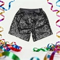 thumbnail image 6 of TEAJOPSUU Toddler Baby Boys Girls Sparkle Sequin Shorts Kids Cute Summer High Waist Glitter Clubwear Dance Dance Shorts Black, 6 of 6