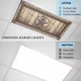 thumbnail image 4 of Western Farmhouse Fluorescent Light Covers, Primitive Rustic Country Retro Texas Star Magnetic Light Covers for Ceiling Lights, Fluorescent Ceiling Shade for Classroom Bedroom Office 4x2Ft x 1PCS, 4 of 8