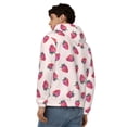 thumbnail image 4 of Kdxio Hand Drawn Strawberry Print Men Hoodies Casual Hoodies for Men with Zip Pockets Full Zip Long Sleeve Sweatshirt Sports Hooded Jacket-Small, 4 of 5