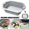 thumbnail image 2 of Tabla de cortar, tabla de cortar de plástico de alta calidad, almacenamiento de frutas y verduras, tabla de cortar plegable con tapón de drenaje, tabla de desayuno, accesorios de cocina, 2 of 7