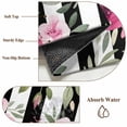 thumbnail image 6 of Large Area Rugs for Living Room Bedroom, Pink Roses 5'x8' Rug Washable Carpet Runner Indoor Outdoor, Romantic Flowers Leaves Floral Black Stripes Non Slip Floor Mats Rug for Kitchen, Bathroom, 6 of 8
