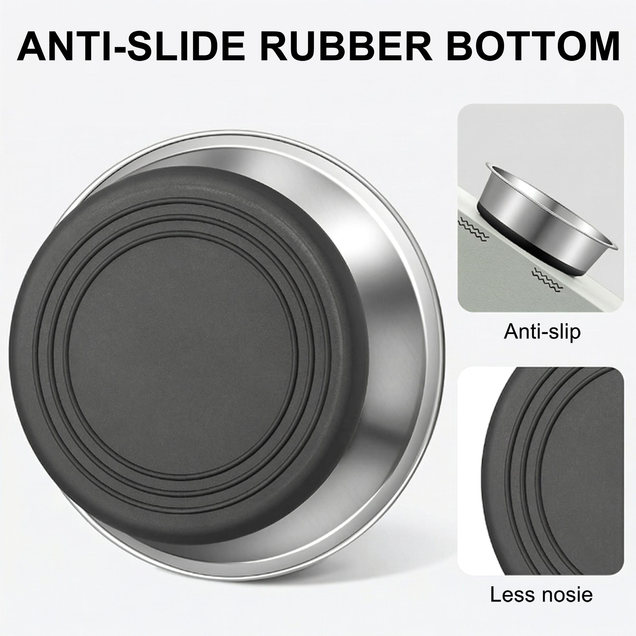 Max & Marlow Stainless Steel Dog Bowls Set of 3 Cup and 7 Cup, Non-Slip Rubber Base Metal Pet Food Water Bowls for Small to Large Dogs