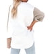 thumbnail image 4 of Sonducket Abrigo de mujer Botón de bloque de color Camisa cálida Otoño Invierno Solapa de pana Prendas para la parte del cuerpo Blanco+gris+caqui XL, 4 of 6
