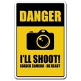 thumbnail image 1 of SignMission Z-Danger Ill Shoot Novelty Sign - Danger I Ll Shoot, 1 of 1