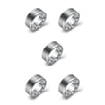 thumbnail image 1 of Jumpingount Anillo de acero inoxidable Patrón de anzuelo Banda de superficie irregular Estilo simple Accesorio de moda Joyería Día del padre 8 Type2 NO2, 1 of 6