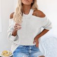 thumbnail image 1 of Puntoco Suéter Mujer Botón Manga larga Tejer Sudadera Jersey tops Blusa Camisa Cuello alto Suéter sólido Liquidación de Navidad Puntoco Puntoco-2858, 1 of 6