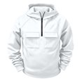 thumbnail image 4 of ITSAME Boys Half Zip Fleece Hoodie Pullover Long Sleeve Loose Fit Casual Fashion Sweatshirt with Chest Pockets Size 4T, 4 of 9