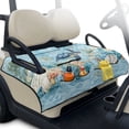 thumbnail image 2 of COEQINE Golf Cart Seat Covers with Carry Handle, Comfortable Portable Golf Cart Seat Towel Blanket, Fits for EZGO Yamaha Club Car and Other 2-Seat Golf Carts, Sea Turtle Coral Blue, 2 of 8