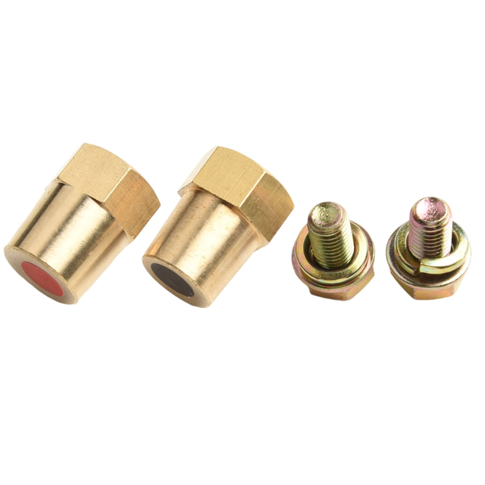 Morsetto Batteria Auto Adaptateur Borne Batterie M6 En Laiton - Paire De Bornes Positive/Négative Pour Voiture - Filetage M6 Adaptateur Borne Batterie Laiton