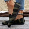 thumbnail image 5 of Wensltd Women Solid Color Stripe Knit Flat Shoes Breathable Lightweight Comfy Walking Shoes for Casual Daily Wear, 5 of 9