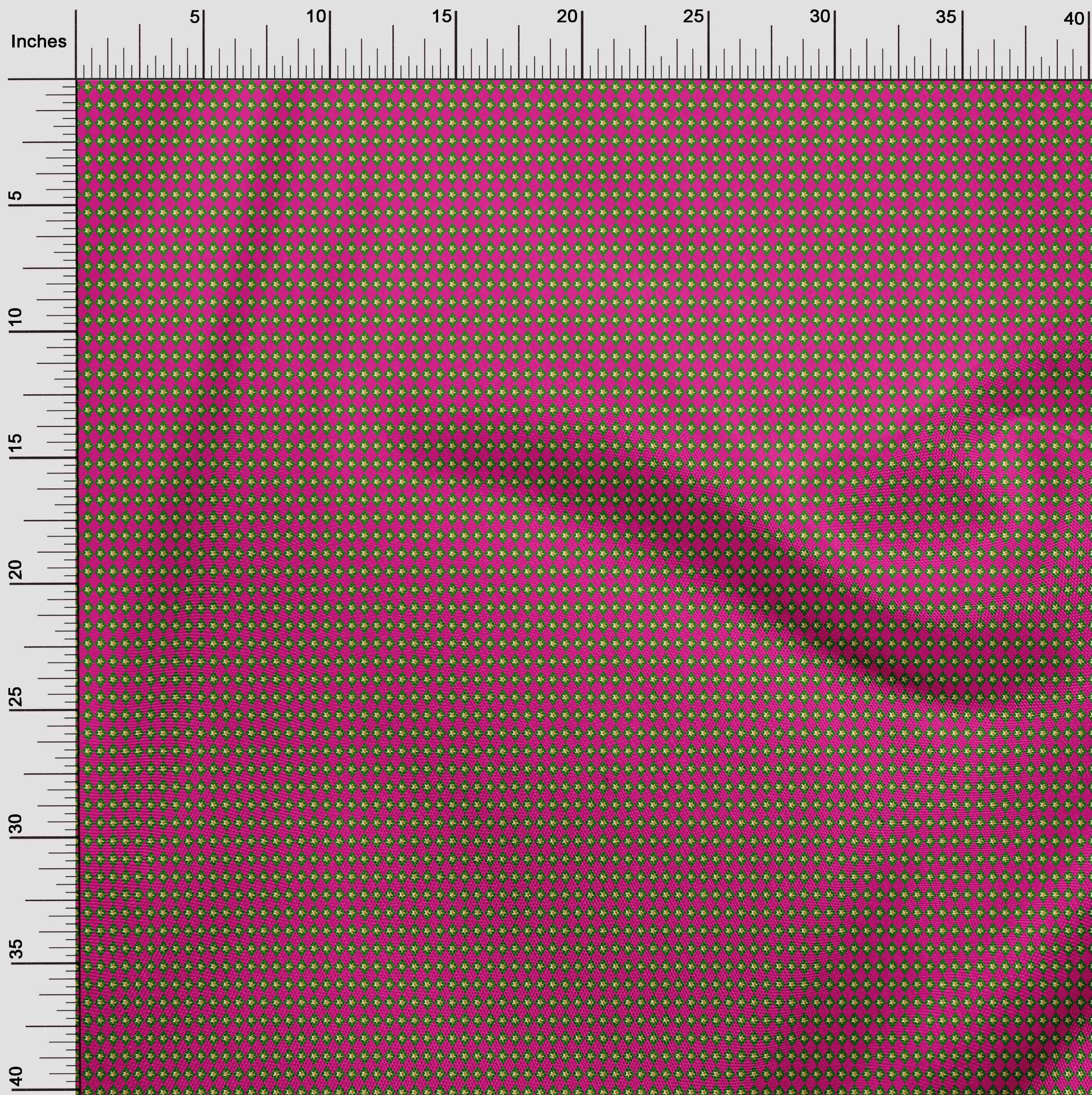 oneOone Cotton Silk Fuschia Pink Fabric Christmas Sewing Craft Projects Fabric Prints By Yard 42 Inch Wide
