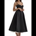 thumbnail image 3 of Vestidos de Invitada de Boda para Mujer, con Tirantes Finos, Corsé, para Fiesta de , con Encaje Floral, Vestidos Largos de Fiesta Negro L, 3 of 10