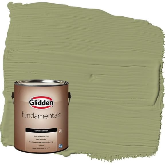 Glidden Fundamentals Pine Trail / Green Semi-Gloss Exterior Paint, 1 Gallon