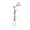 Champagne Gold, variant on Kauai III 8-in Rain Showerhead Shower System with Slide Bar and Integrated Soap Dish Matte Black 1.8 GPM