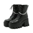 thumbnail image 6 of Tejiojio Fall Clearance New Autumn And Winter Patent Leather Thick-soled Large Size Platform Buckle Ankle Boots, 6 of 6