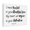 thumbnail image 2 of Scripture Walls Psalm 13:5 In Your Salvation Bible Verse Canvas Christian Wall Art Ready to Hang Unframed, 2 of 20
