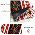 thumbnail image 6 of Round Rugs 4 Ft, Red Black Boho Non Slip Area Rugs for Kitchen Bedroom Entryway, Vintage Abstract Art Ethnic Tribe Washable Carpet Runner Rug Floor Mats for Bedroom Home Decor, 6 of 9