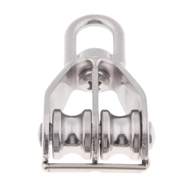 Polea de rueda de elevación de aparejo giratorio de , cuerda de alambre de 15mm, carga de 35kg M15 Zulema Bloque de polea giratorio doble