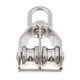 thumbnail image 1 of Bloque de Polea Giratoria Doble Acero Inoxidable Giratorio Accesorios de ejercicio Acuáticos Acampada M15, 1 of 7