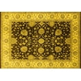 thumbnail image 1 of Ahgly Company Machine Washable Indoor Rectangle Oriental Yellow Traditional Area Rugs, 7' x 10', 1 of 4