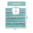 thumbnail image 7 of Home Weavers Glamour Collection Microfiber Bath Rug, Non-Slip TPR Backing, Soft Absorbent Bathroom Rug, Machine Washable, 20" x 20"Aqua, 7 of 7