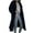 Black(Trending), variant on Cocoon Pea Coat for Women Long Wool Blend Pea Coat Winter Casual Overcoat Notched Lapel Collar Belted Long Jacket Outerwear ,S,Black