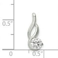 thumbnail image 4 of FJC Finejewelers Sterling Silver Cubic Zirconia Pendant Necklace Slide - Chain Included, 4 of 5