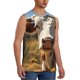 thumbnail image 2 of Fotbe Countryside Flower Cow Men's Camiseta sin Mangas Estampada para Hombres, Playera Casual para Gimnasio, Entrenamiento, Playa-Medium, 2 of 7