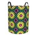 thumbnail image 2 of LNWH Laundry Basket, Retro Flower Decor Pattern Foldable Laundry Hamper With Handles Waterproof, Small, 2 of 8