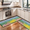 thumbnail image 3 of Kitchen Rugs Sets Of 2,Pioneer Flower Floral Print Pattern Anti Fatigue Kitchen Mat Rugs Non Slip Washable,Decorative Kitchen Floor Mats for Kitchen,Sink,Laundry,17"x47"+17"x47", 3 of 5
