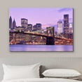 thumbnail image 3 of wall26 Canvas Print Wall Art New York City Pink Sunset Bridge Architecture Cityscape Photography Realism Rustic Scenic Landscape Modern Relax/Calm Colorful for Living Room, Bedroom, Office - 32", 3 of 5