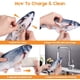 thumbnail image 4 of Flopping Fish Cat Toy con Catnip Bag Motion Kitten Toy, Juguetes interactivos de felpa para gatos, Juguete divertido para hacer ejercicio para gatos Zhivalor LRWJ764-2, 4 of 5