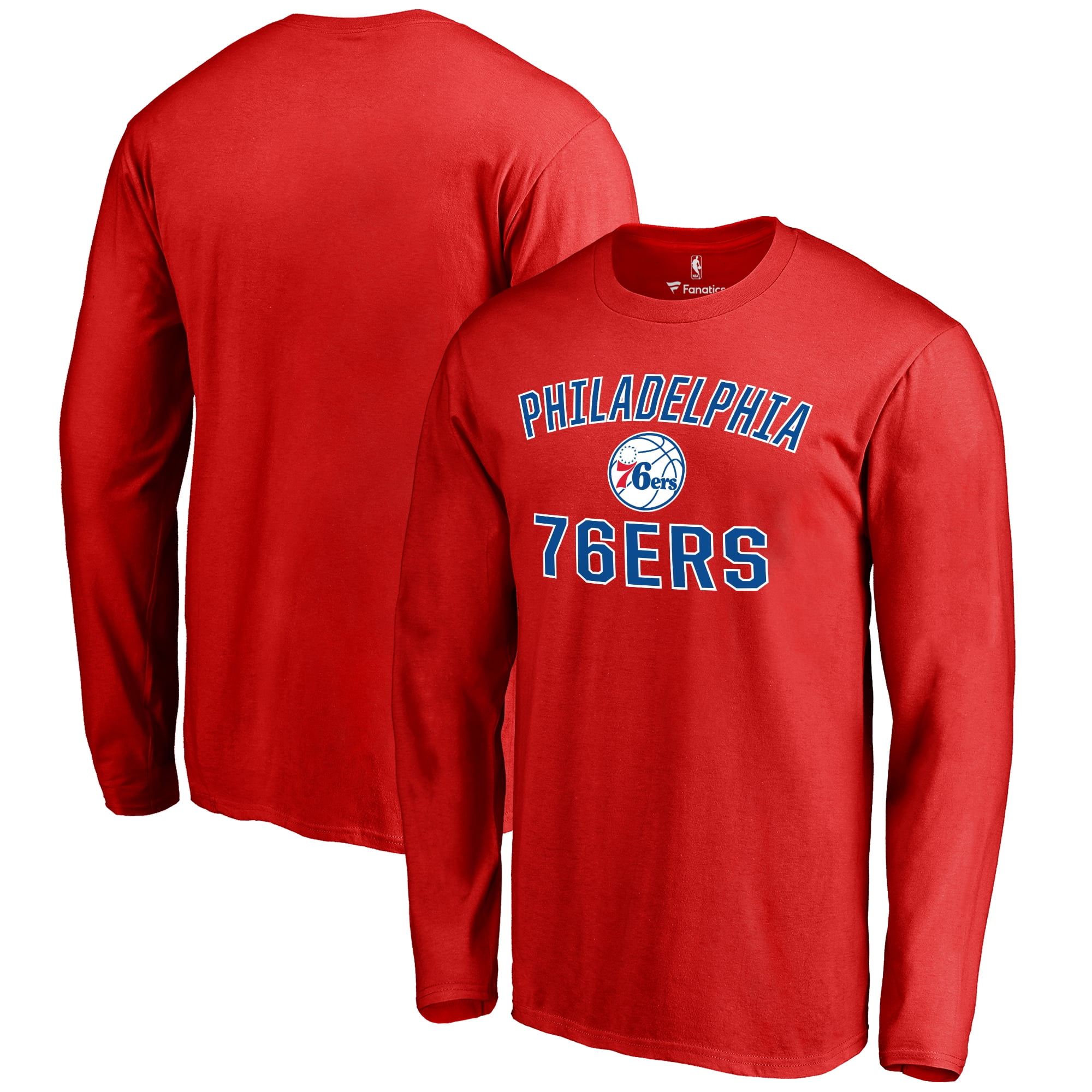 Philadelphia 76ers Victory Arch Long Sleeve T-Shirt - Red - Walmart.com