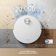 DREAME X50 Ultra Complete Robot Vacuum and Mop with Auto-Empty and Mop Self-Cleaning, 20,000Pa Suction, Obstacle Avoidance and 360° Navigation, Corner to Edge Deep Cleaning, Detangling Brush (White)