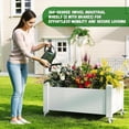 thumbnail image 2 of Yardgrace Garden Bed with 4 Swivel Lockable Wheels, Resin Planter Box for Backyard, Patio, Balcony, Light Gray, 2 of 8